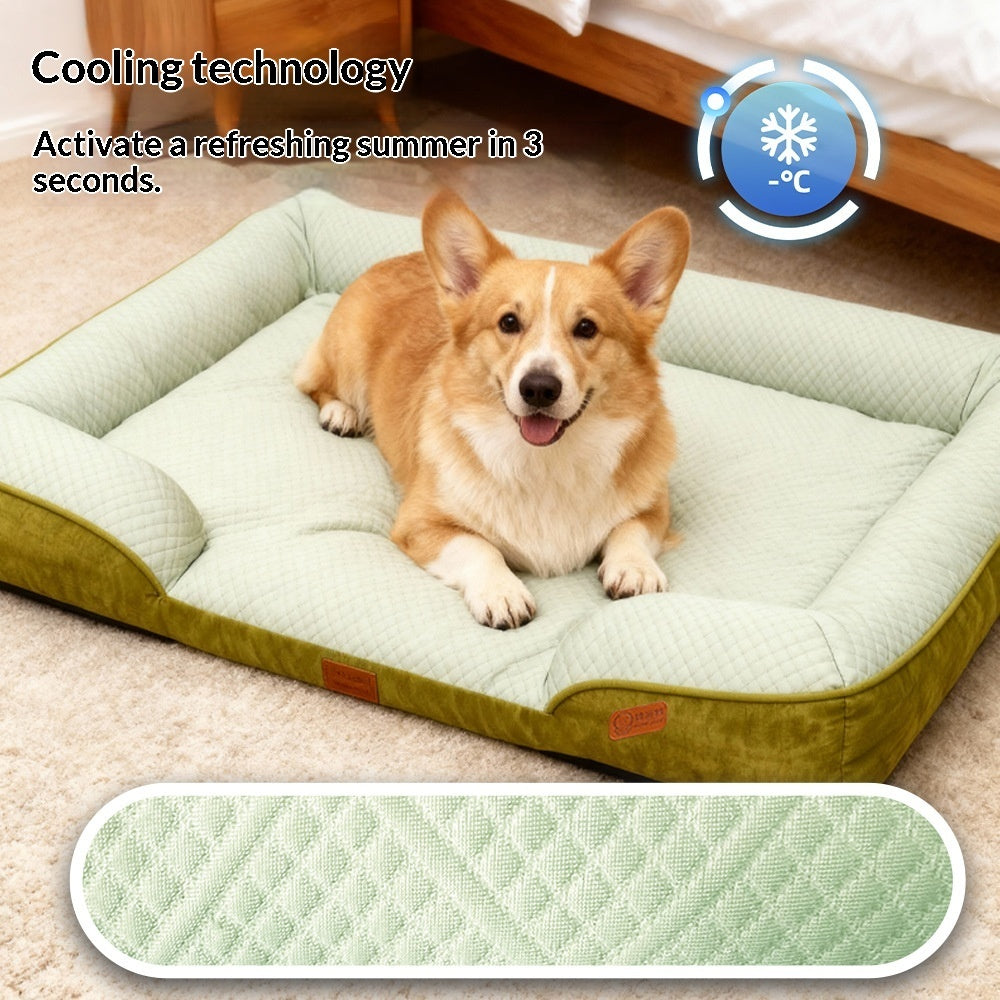 Summer Cooling Washable Pet Bed Detachable Dog Cat Sofa