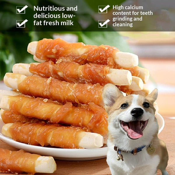 Chicken Milk Stick Calcium Chews for Dogs Dental Treats