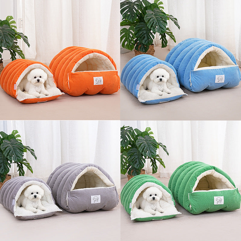 3D Fenced Winter Cat Bed Thickened Warm Pet Nest