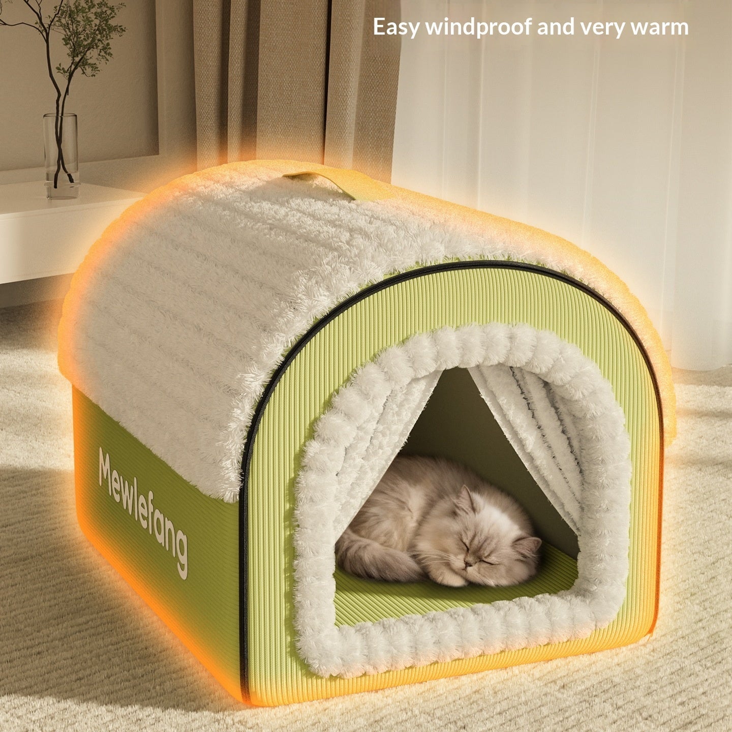 Winter Thickened Enclosed Cat Bed for All Seasons