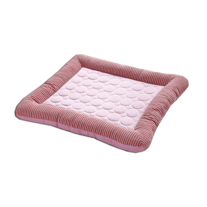 Pet Cooling Pad Bed Ice Silk Summer Mat Blue