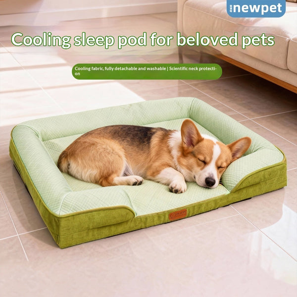 Summer Cooling Washable Pet Bed Detachable Dog Cat Sofa