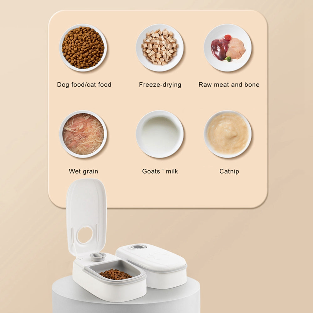 Smart Automatic Pet Feeder with Timer Stainless Steel Bowl