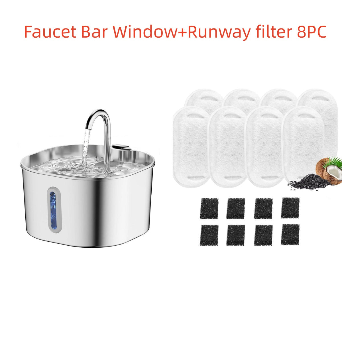 Stainless Steel Smart Pet Water Fountain Large Capacity Dispenser