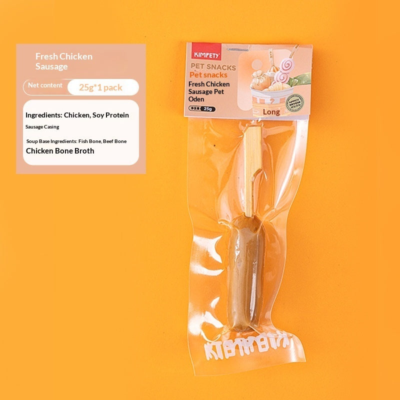 Dried Meat Skewer Oden Stick Pet Treats for Dogs