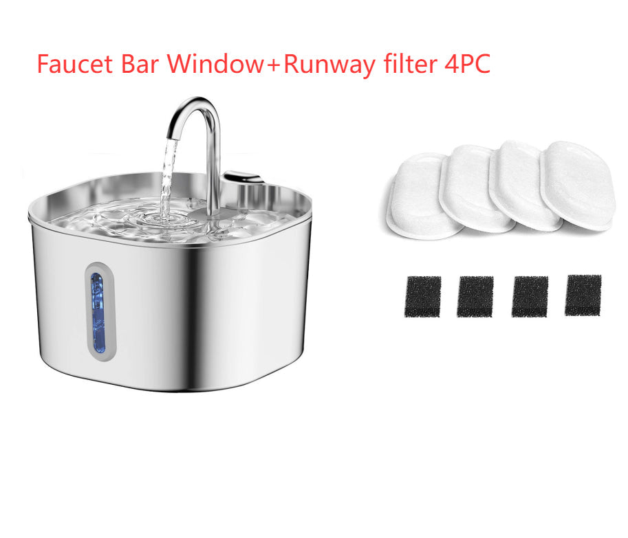 Stainless Steel Smart Pet Water Fountain Large Capacity Dispenser