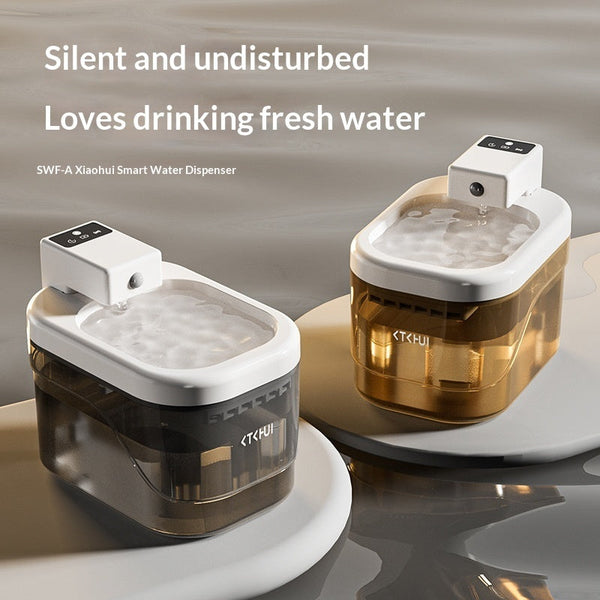 Smart Motion-Sensing Cat Water Fountain with Quiet Filtration System