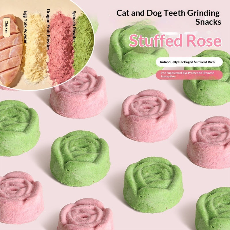 Freeze-Dried Cranberry Rose Biscuit Cat Treats Healthy