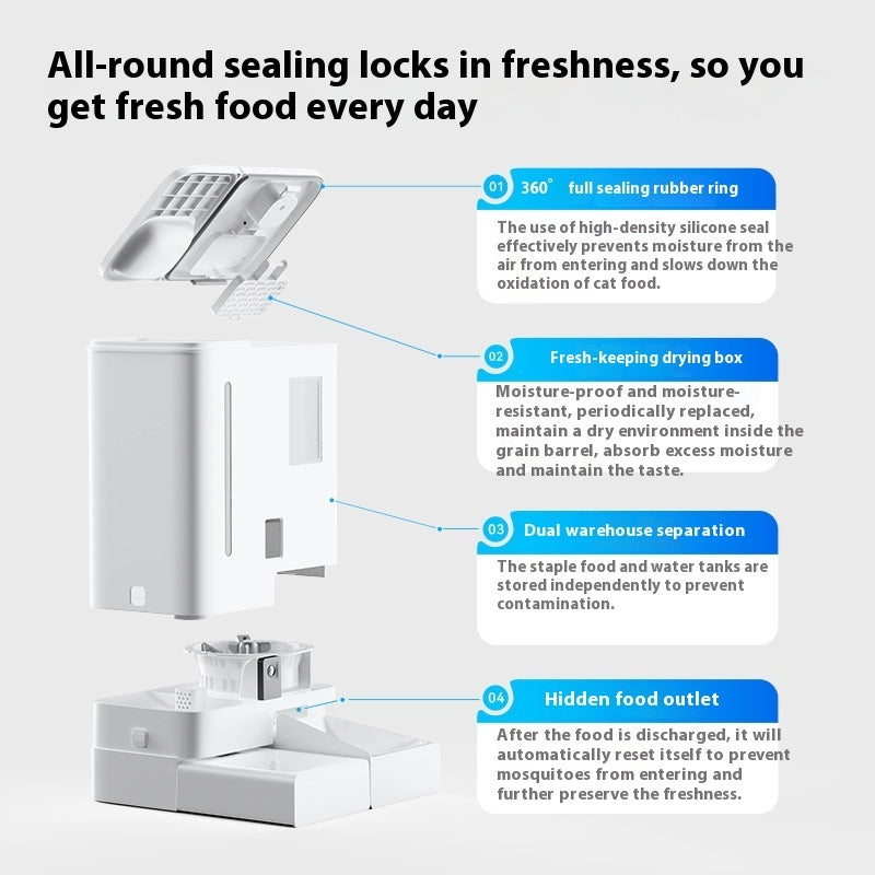 Wireless Smart Video Automatic Pet Feeder with Camera