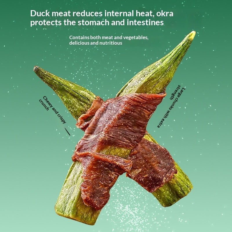 Duck Okra Nutritious Dog Treat Chews for Pets