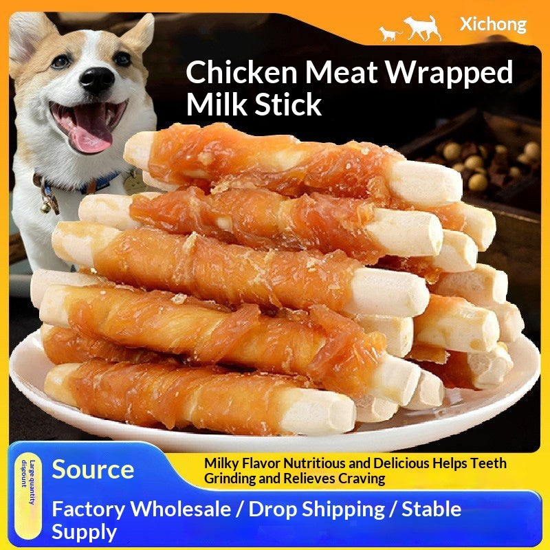 Chicken Milk Stick Calcium Chews for Dogs Dental Treats
