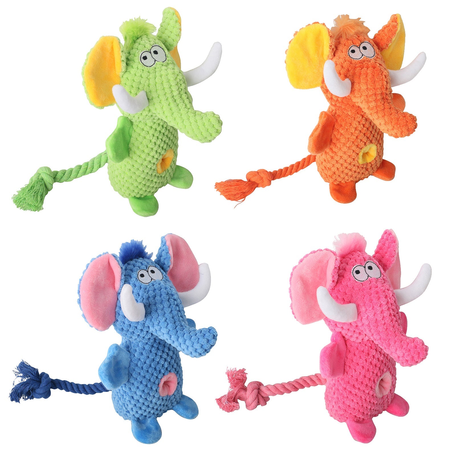 Snuffle Plush Squeaky Dog Toy with Treat Hiding Pockets