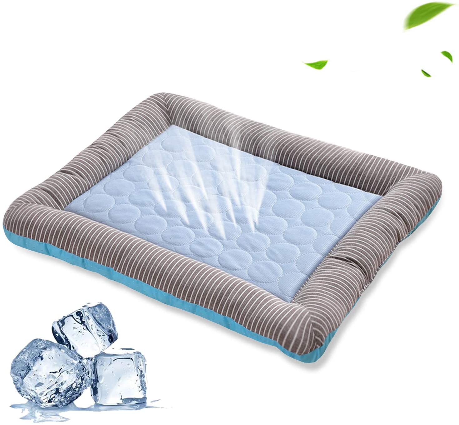 Pet Cooling Pad Bed Ice Silk Summer Mat Blue