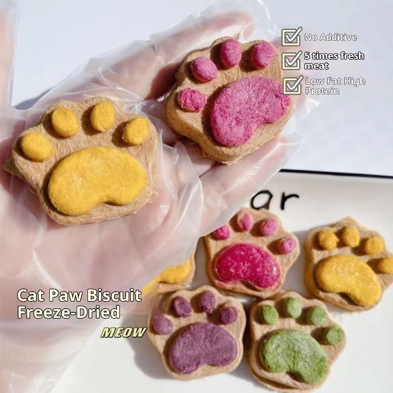 Freeze-Dried Bone and Meat Patties Cat Treats Wholesale