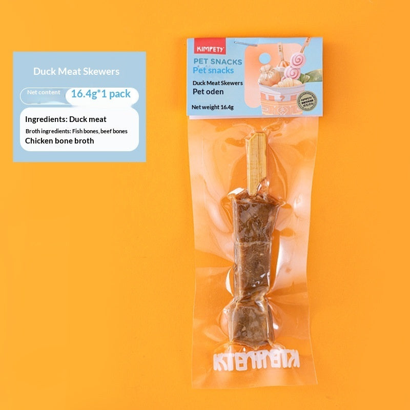 Dried Meat Skewer Oden Stick Pet Treats for Dogs