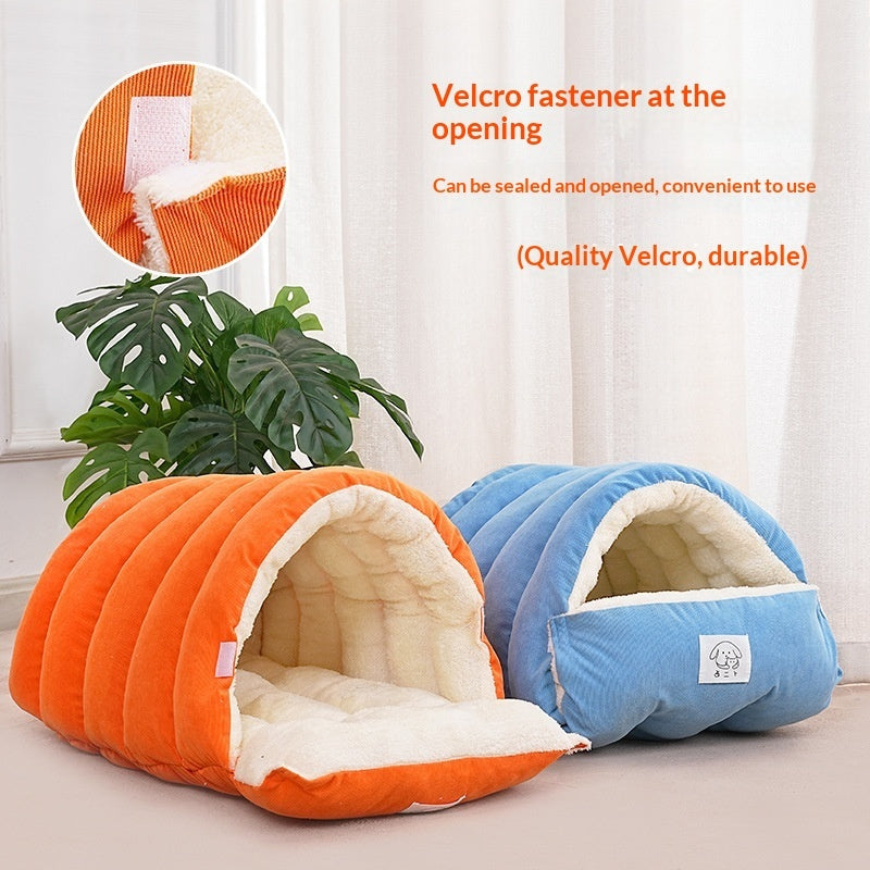 3D Fenced Winter Cat Bed Thickened Warm Pet Nest