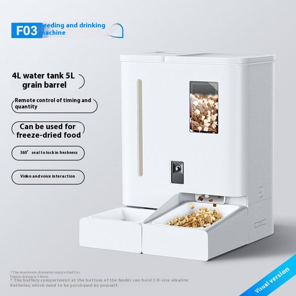 Wireless Smart Video Automatic Pet Feeder with Camera