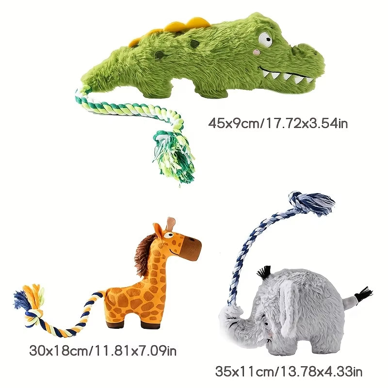 Plush Squeaky Dog Toy for Interactive Indoor Outdoor Play