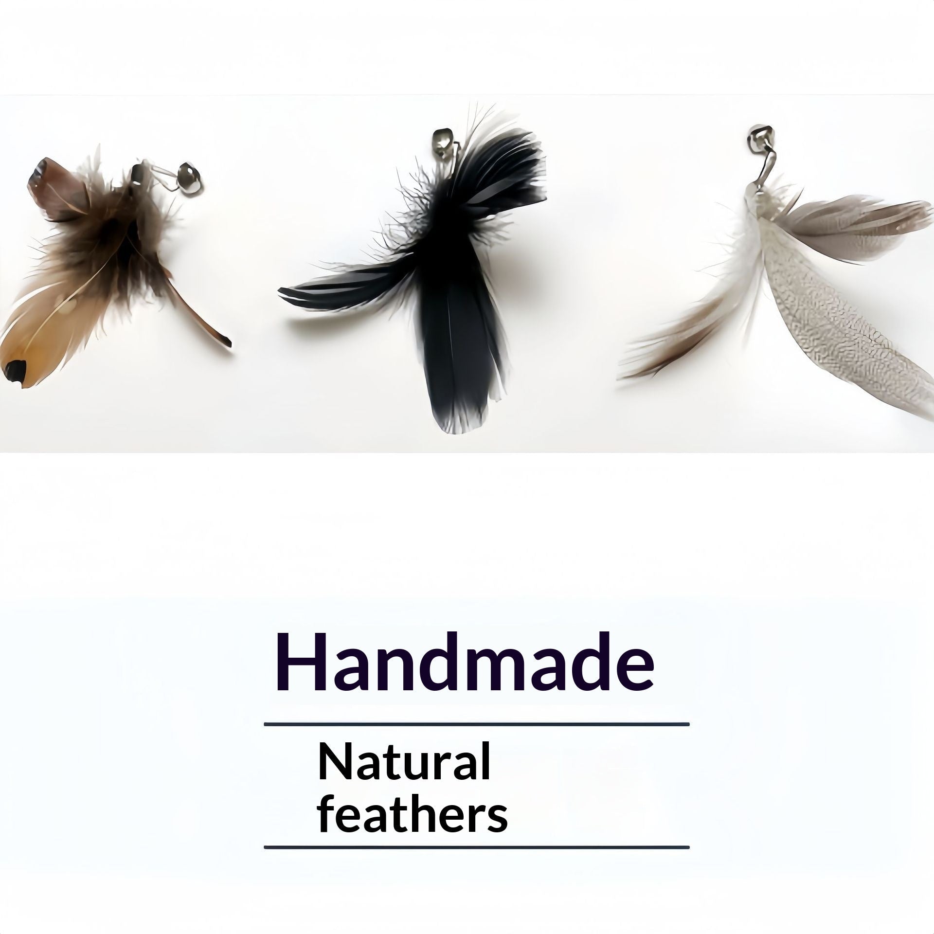 Insect Feather Replacement Cat Toy Head with Bell