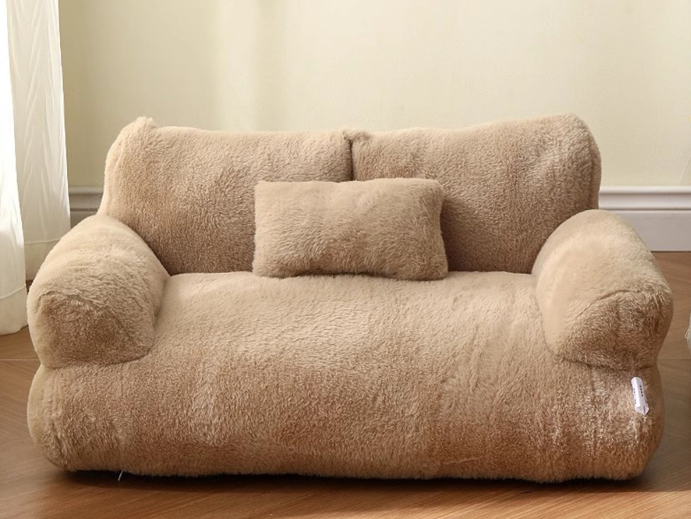 Luxury Plush Cat Bed Winter Warm Pet Nest Sofa