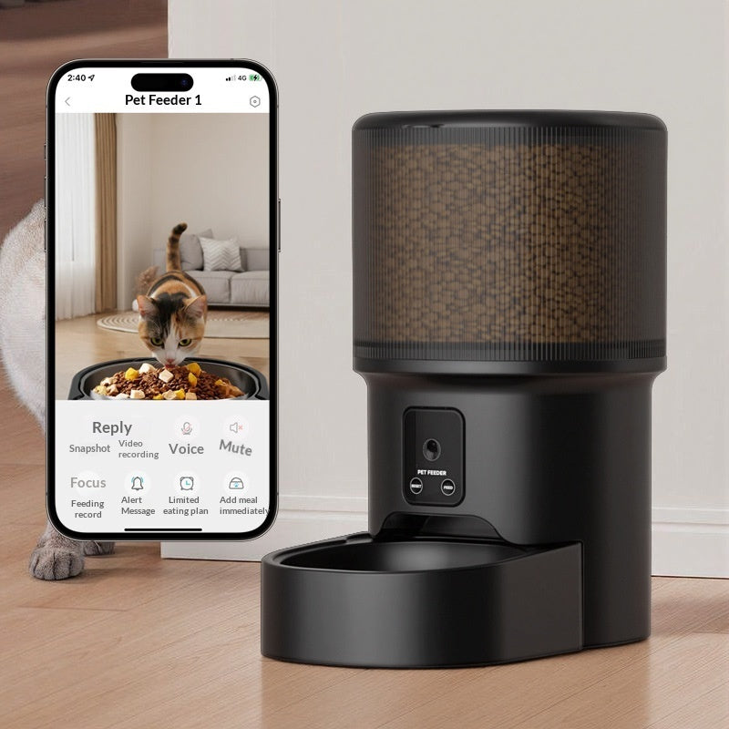 Smart Pet Feeder with Timed Feeding Voice Control