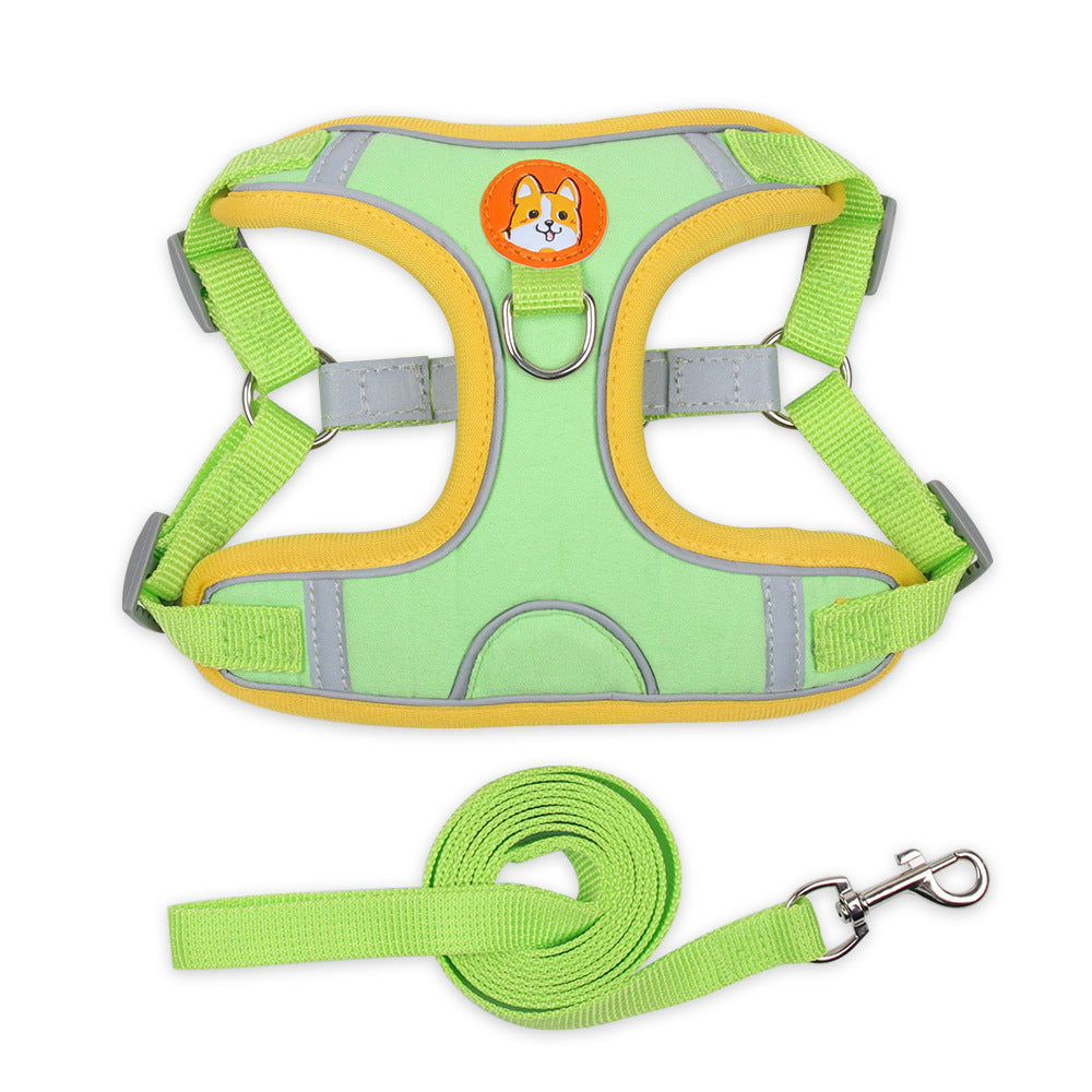 Reflective Vest Dog Harness with Leash for Small Dogs
