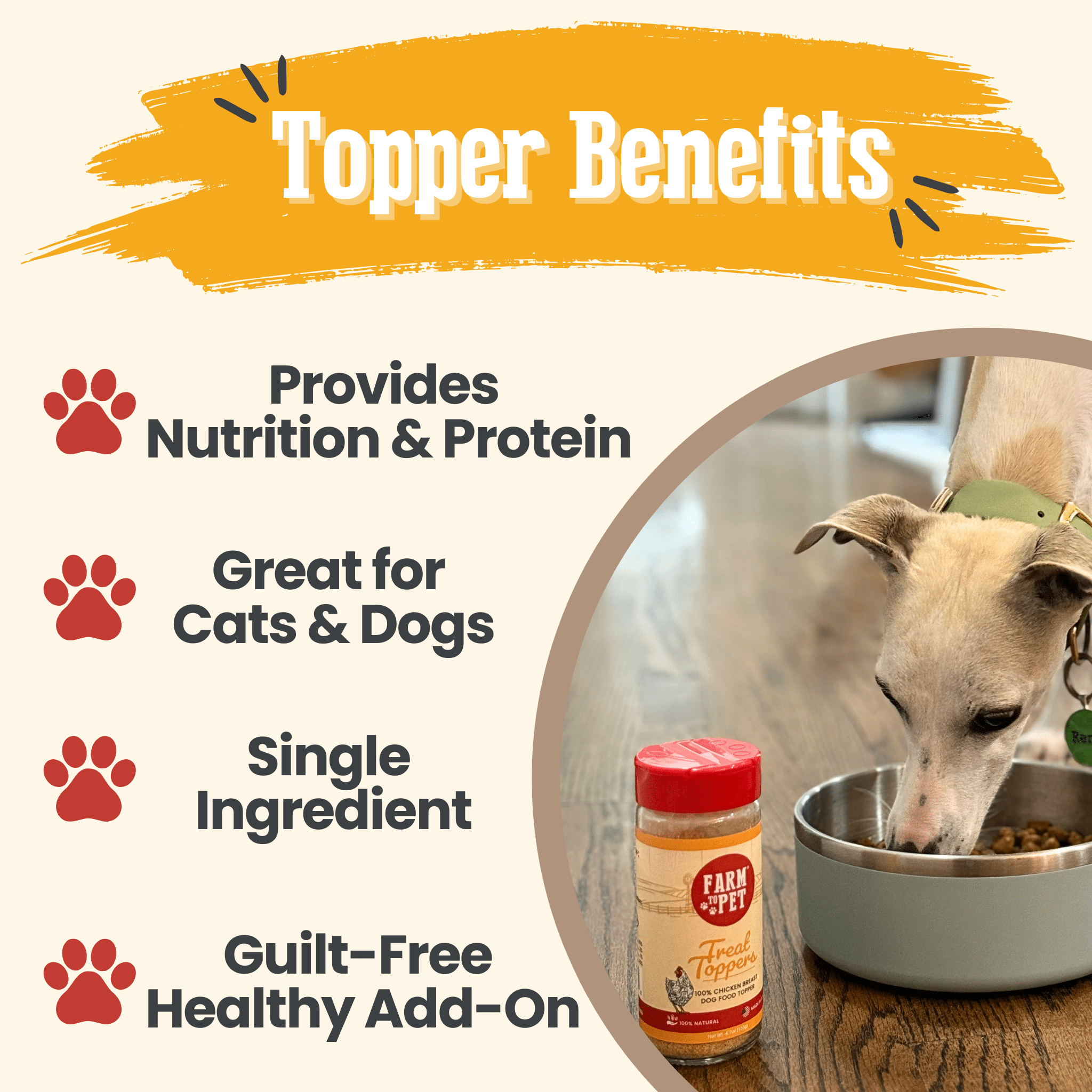 Chicken Treat Topper Healthy Dog Food Meal Supplement