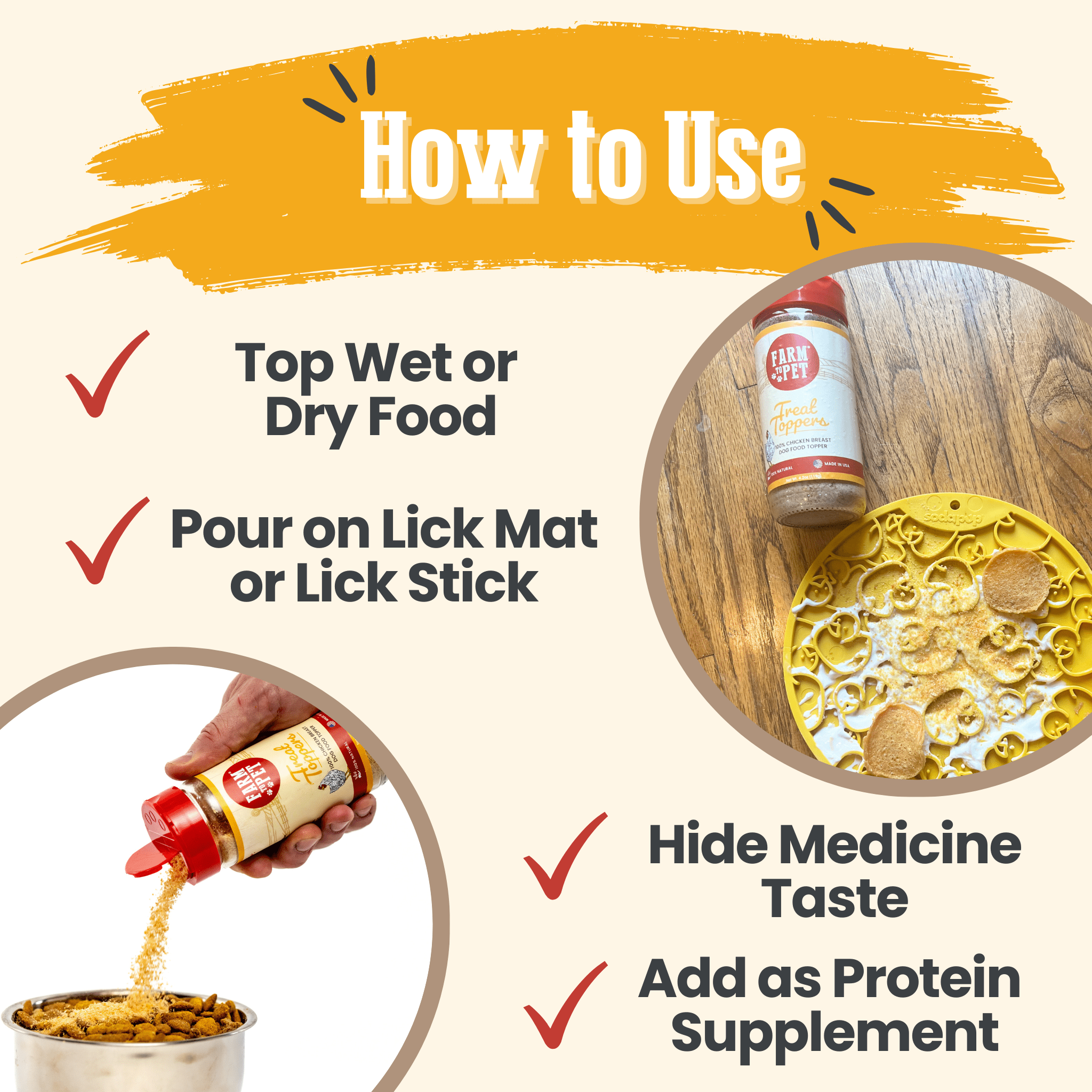 Chicken Treat Topper Healthy Dog Food Meal Supplement