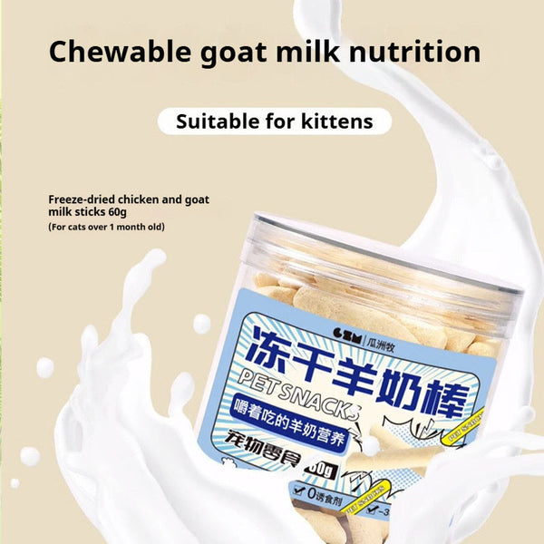 Freeze-Dried Goat Milk Chicken Chew Sticks Pet Treats