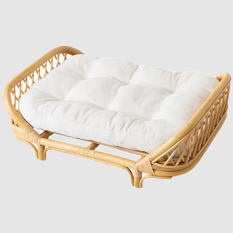 Rattan Dog Bed Kennel for Small Medium Dogs
