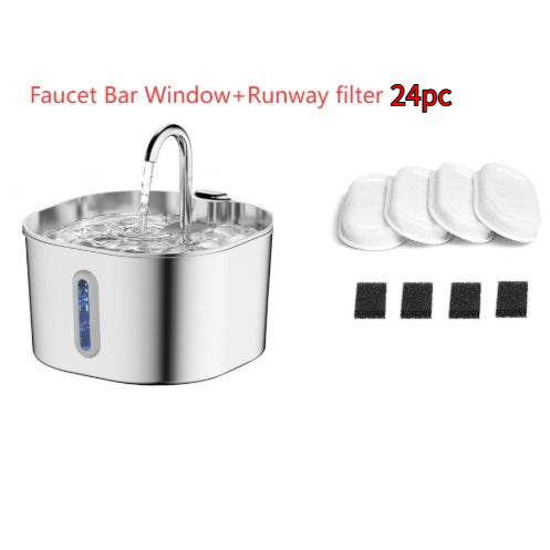 Stainless Steel Smart Pet Water Fountain Large Capacity Dispenser