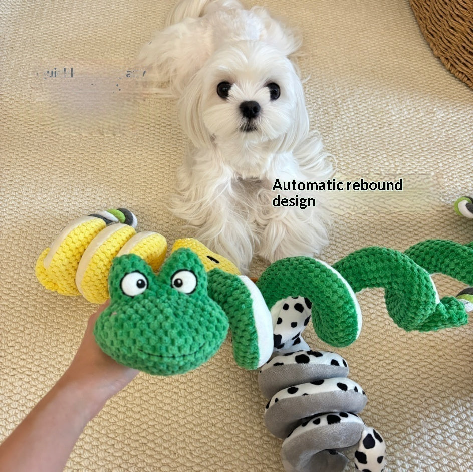 Plush Crinkle Puppy Tug-of-War Chew-Resistant Dog Toy Fun
