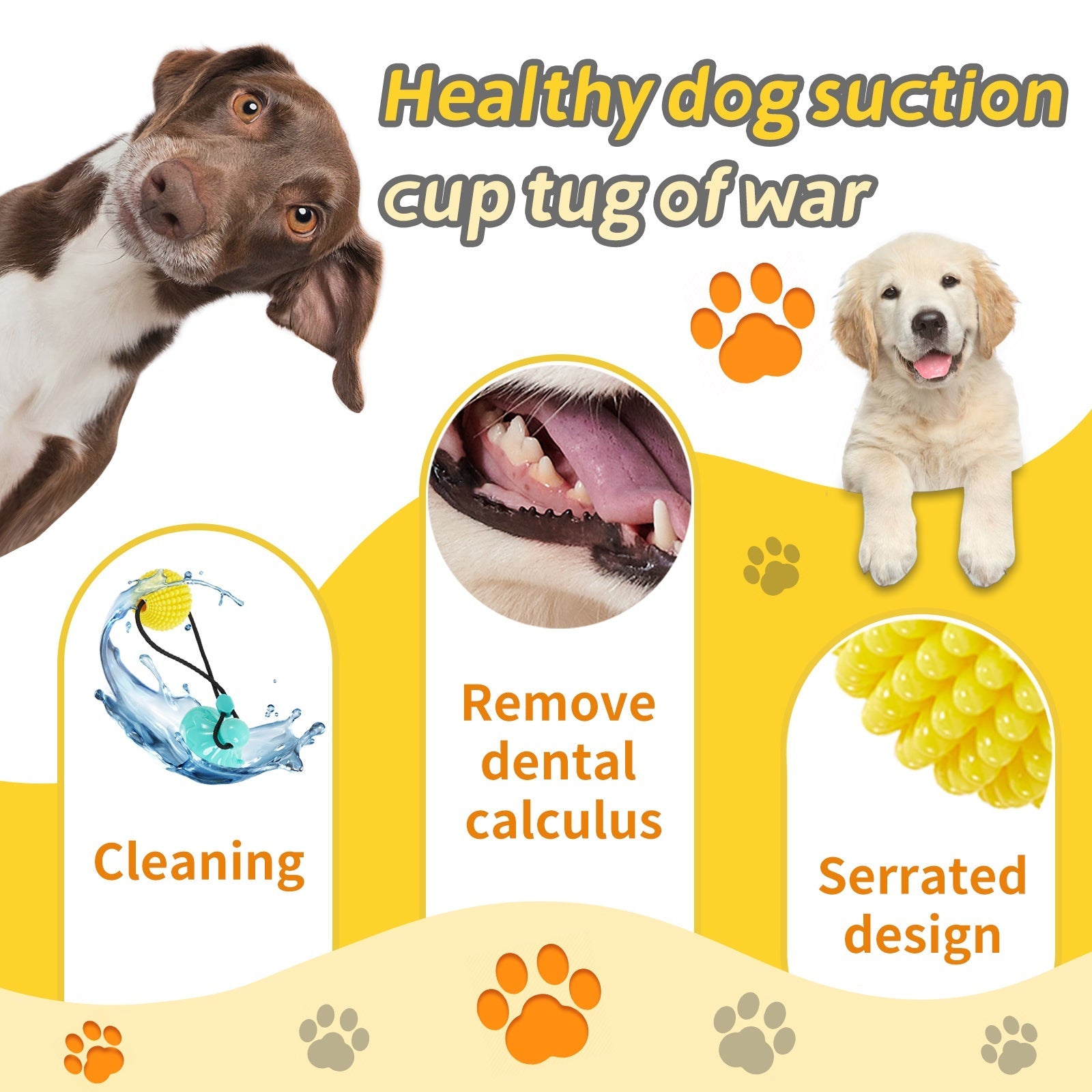 Corn Ball Suction Cup Dog Tug Chew Toy