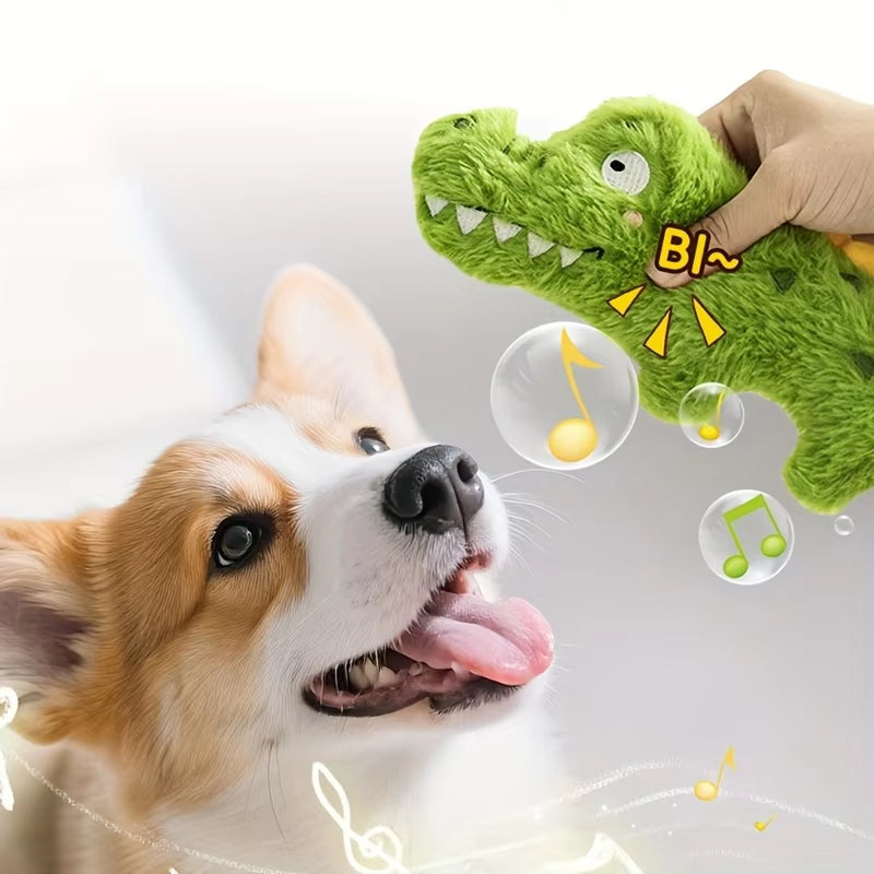 Plush Squeaky Dog Toy for Interactive Indoor Outdoor Play