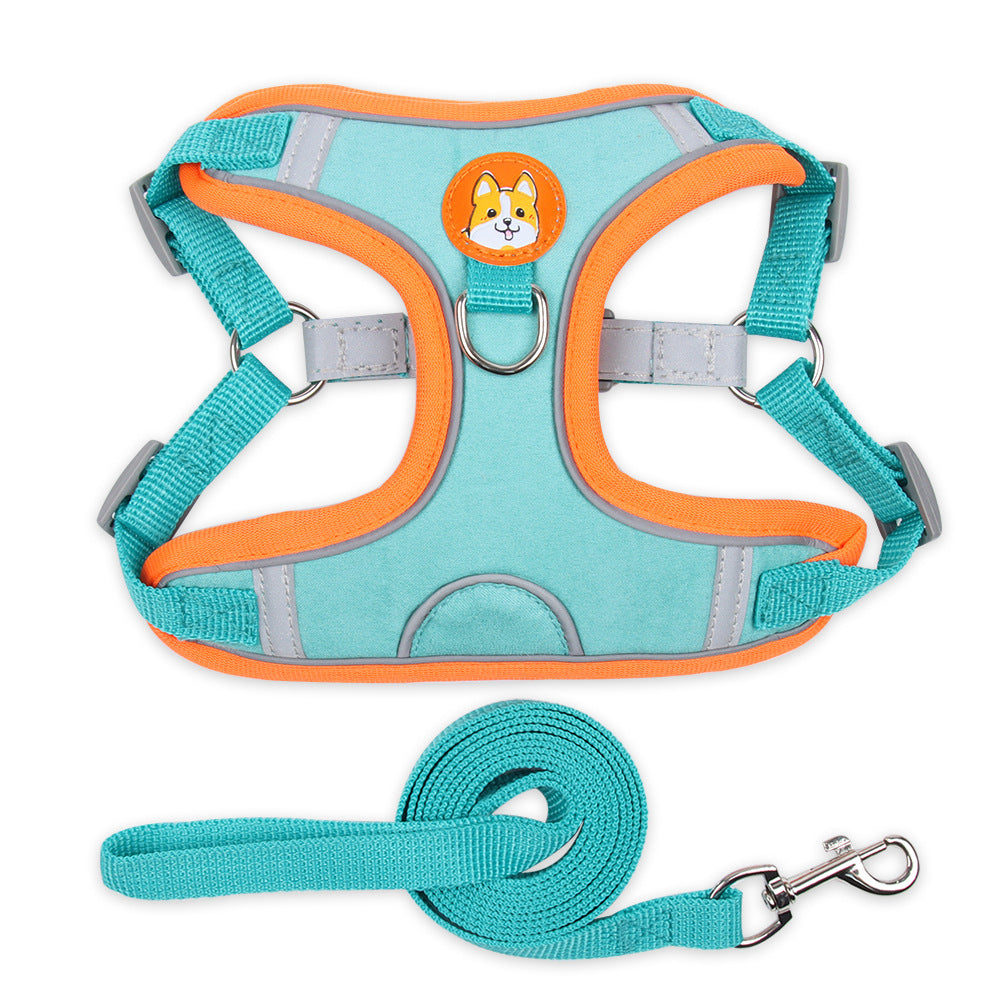 Reflective Vest Dog Harness with Leash for Small Dogs