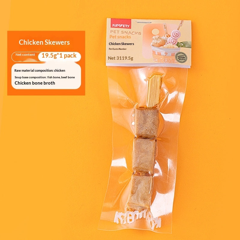 Dried Meat Skewer Oden Stick Pet Treats for Dogs