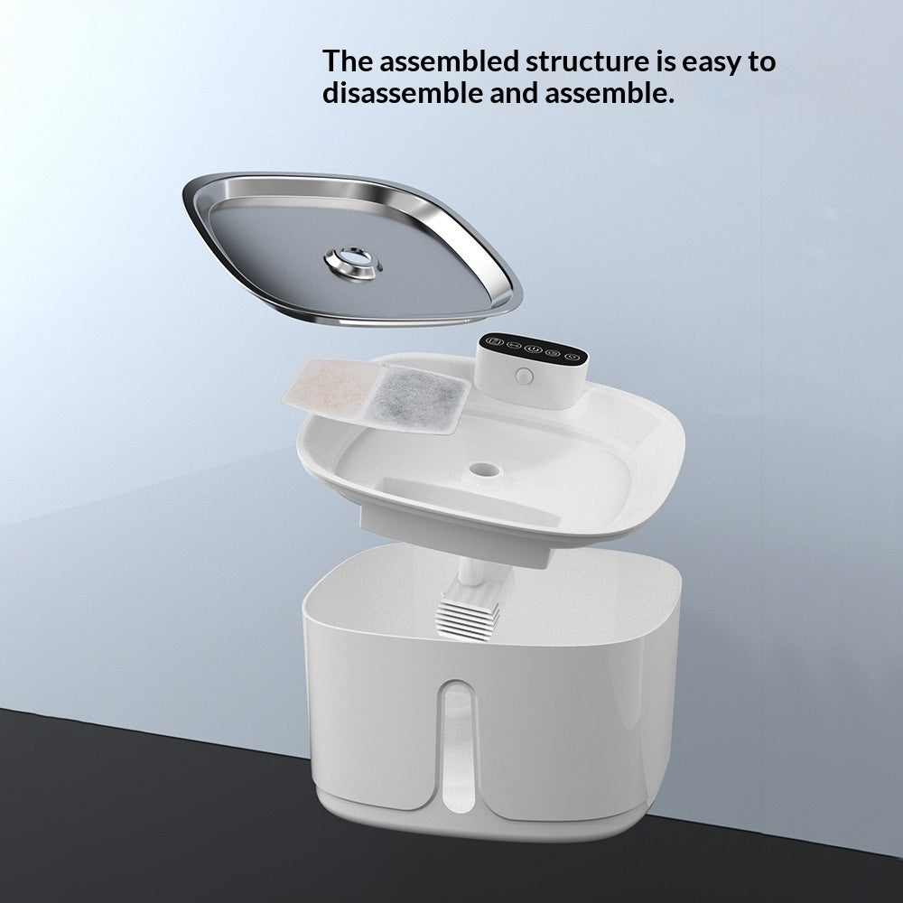 Wireless Stainless Steel Smart Pet Water Fountain Dispenser