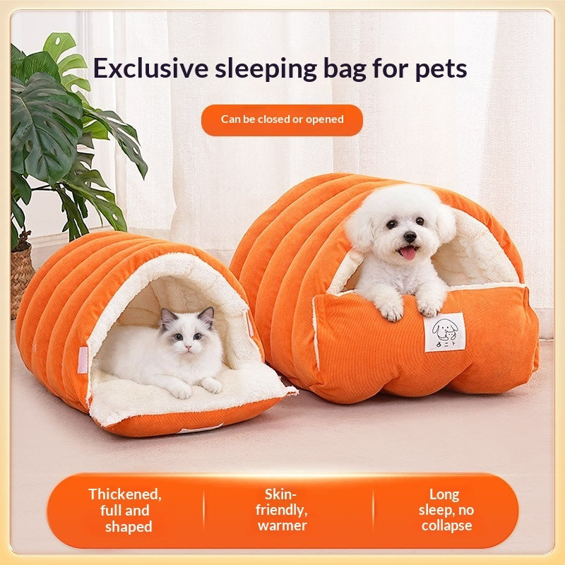 3D Fenced Winter Cat Bed Thickened Warm Pet Nest