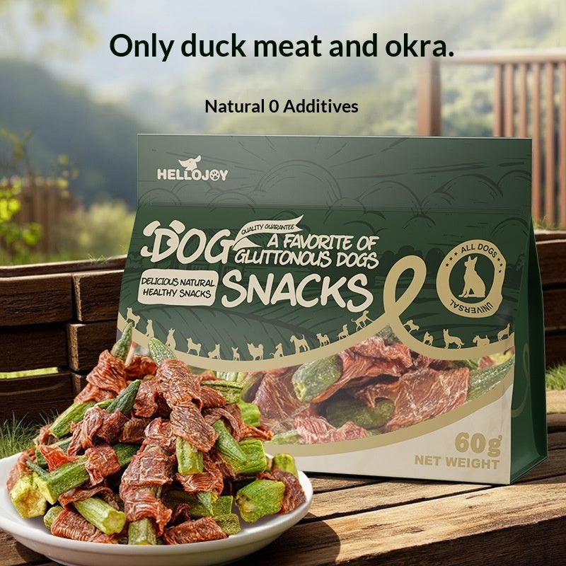 Duck Okra Nutritious Dog Treat Chews for Pets