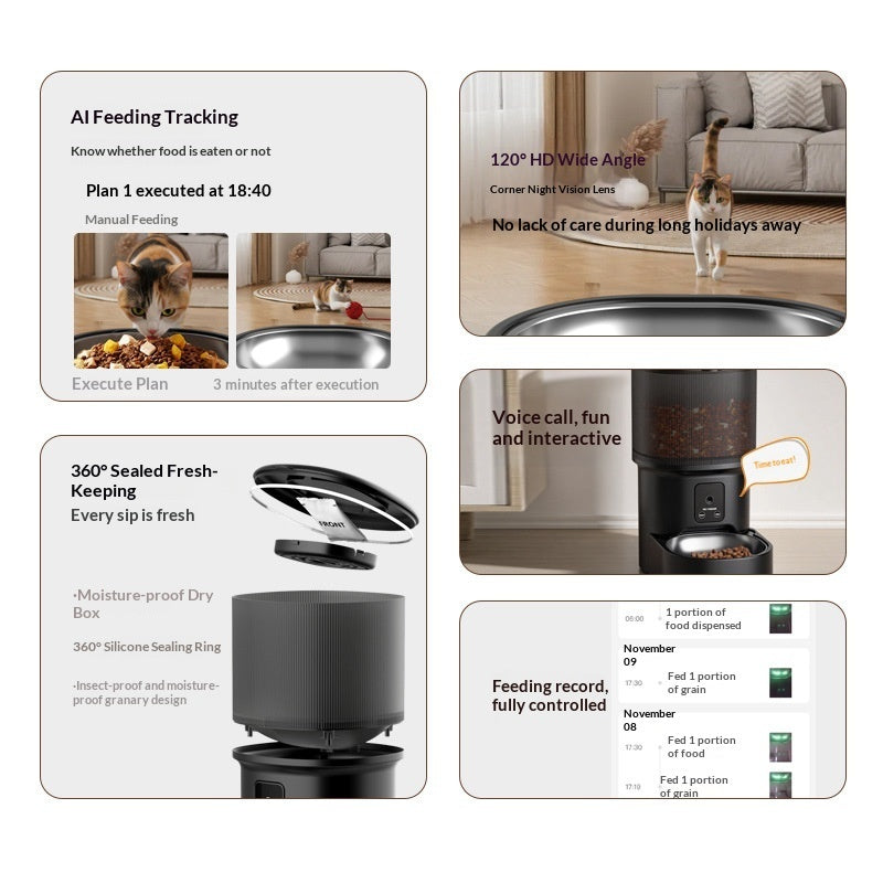 Smart Pet Feeder with Timed Feeding Voice Control