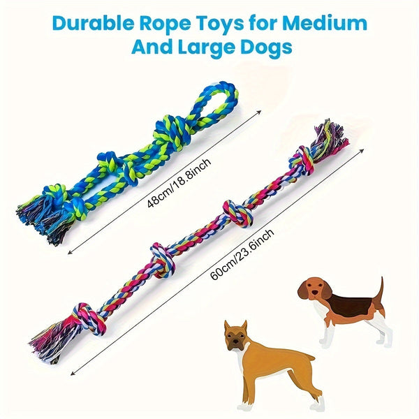 Tough Dog Rope Toys for Aggressive Chewers and Tugging