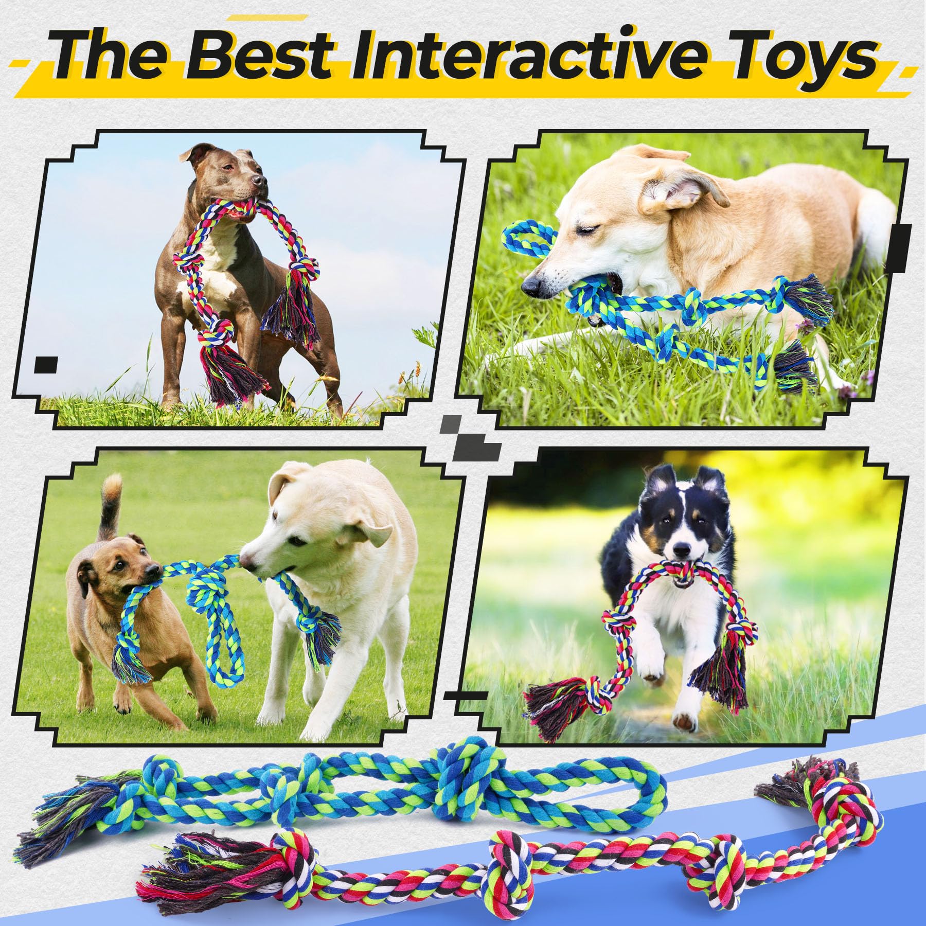 Tough Dog Rope Toys for Aggressive Chewers and Tugging