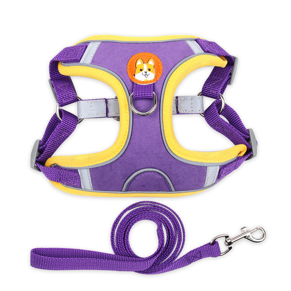 Reflective Vest Dog Harness with Leash for Small Dogs