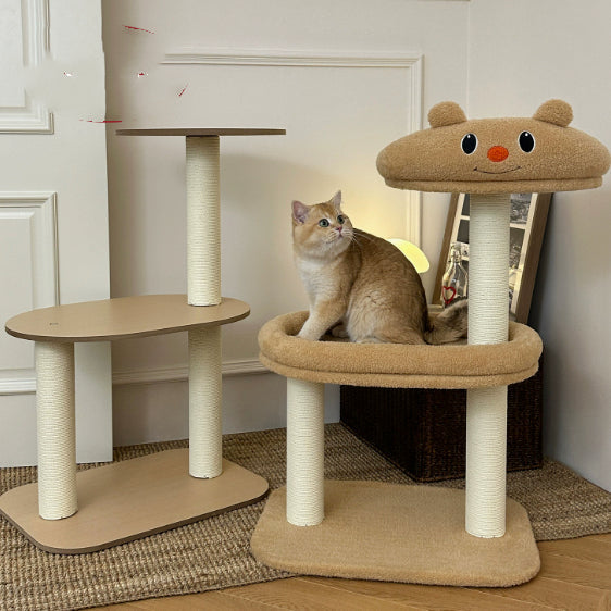 Panda Cat Climbing Scratching Bed with Catnip