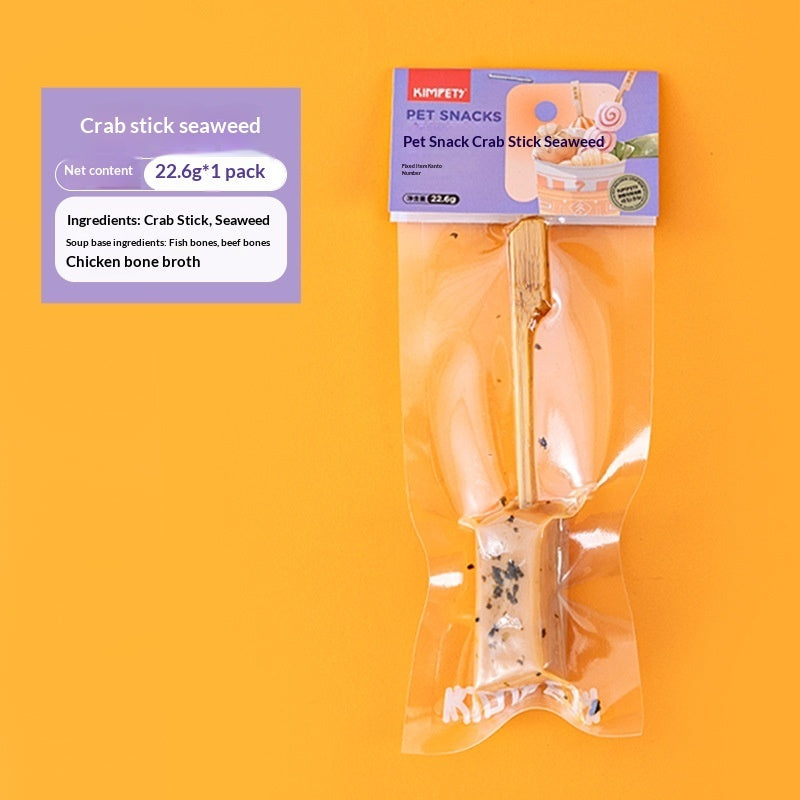 Dried Meat Skewer Oden Stick Pet Treats for Dogs