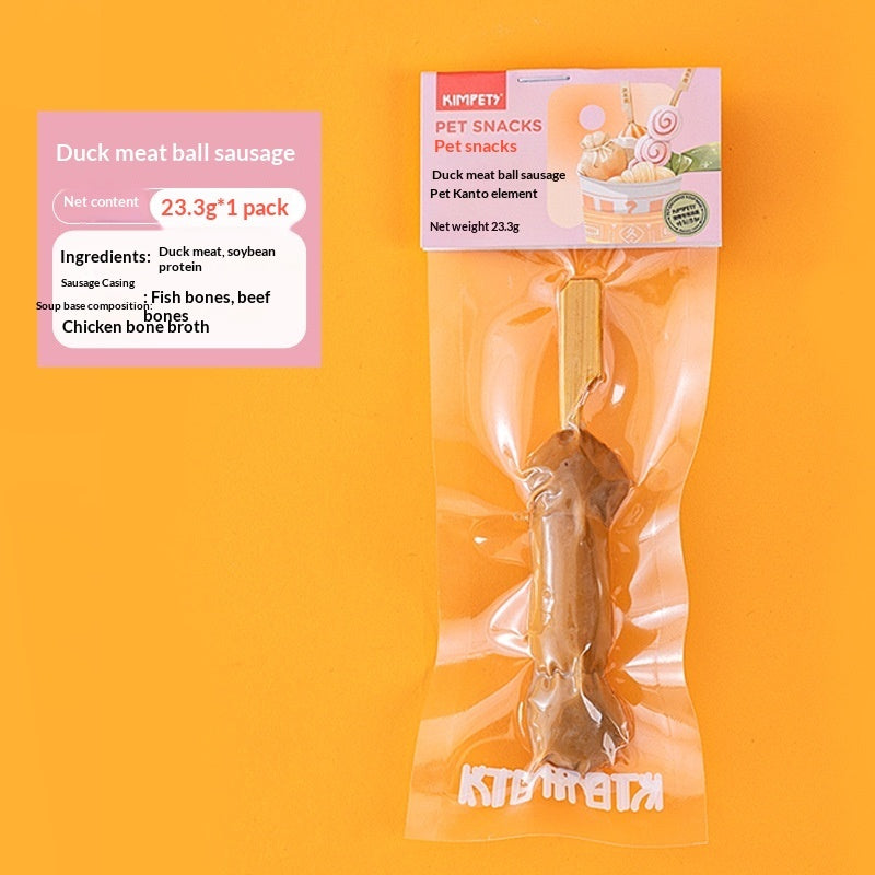 Dried Meat Skewer Oden Stick Pet Treats for Dogs