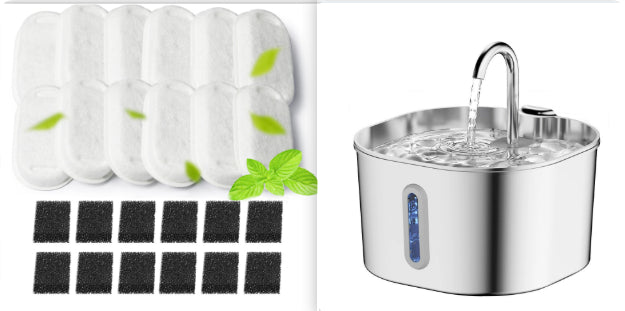 Stainless Steel Smart Pet Water Fountain Large Capacity Dispenser